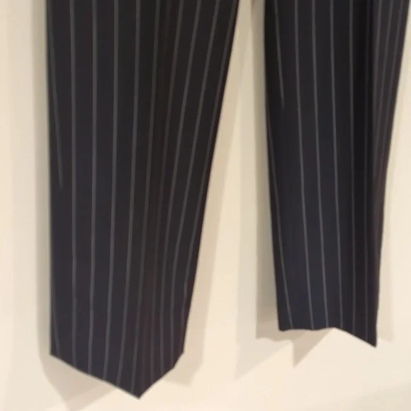 ARMANI women's black wide leg pinstripe pants, size 6 - Picture 3 of 8